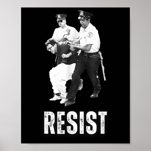 Young Bernie Sanders Arrested Resist  Poster (Front)