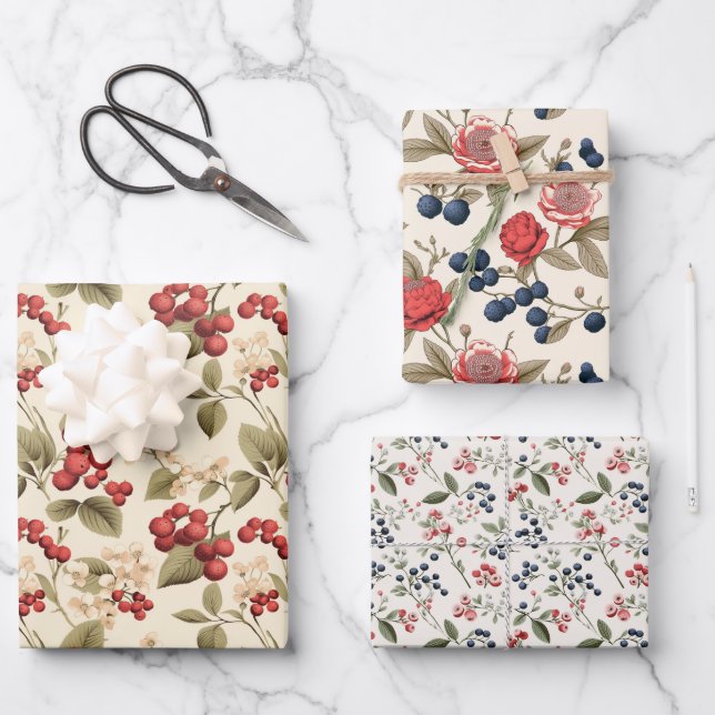 Young Berry Wrapping Paper Sheet (Front)