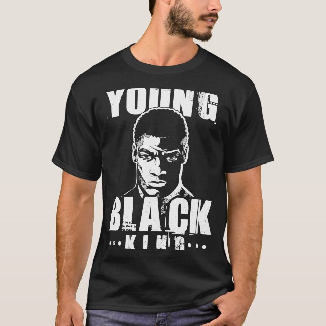 Young Black Black History T-Shirt (Front)