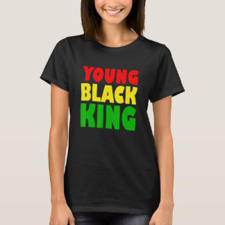 Young Black King  Afro American Black Heritage Afr T-Shirt