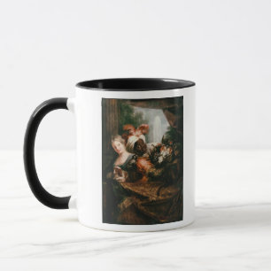 Young Black Man Holding a Basket Mug