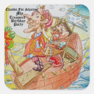 Young boy birthday party sticker