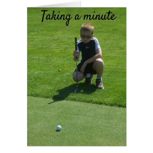 YOUNG BOY GOLFING **HOW ARE YOU?** (Front)