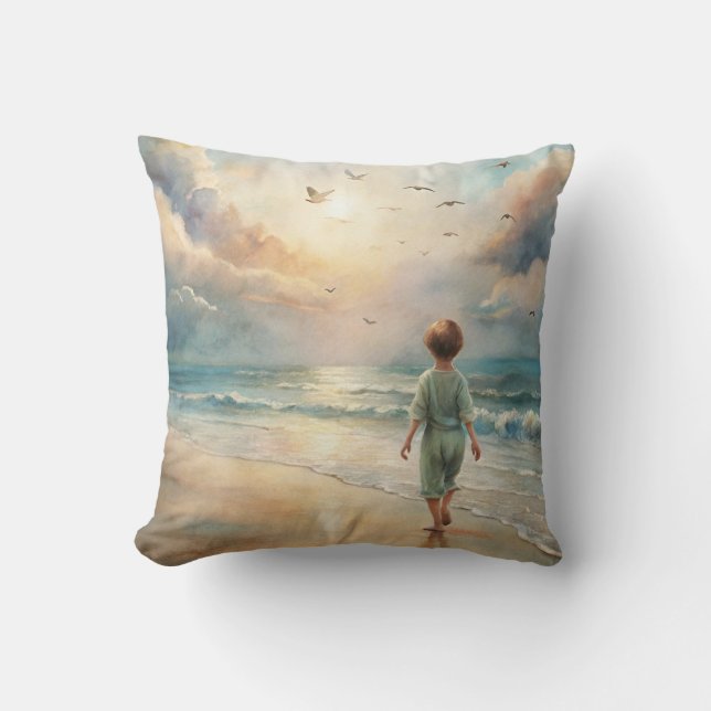 Young Boy on Beach Cushion (Front)