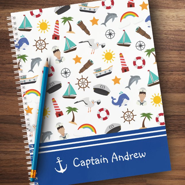 Young Boy's Captain Sailor Nautical Notebook (Creator Uploaded)