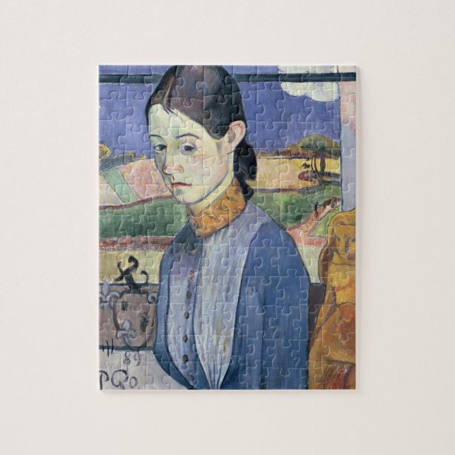 Young Breton Woman, 1889 (oil on canvas) Jigsaw Puzzle (Vertical)