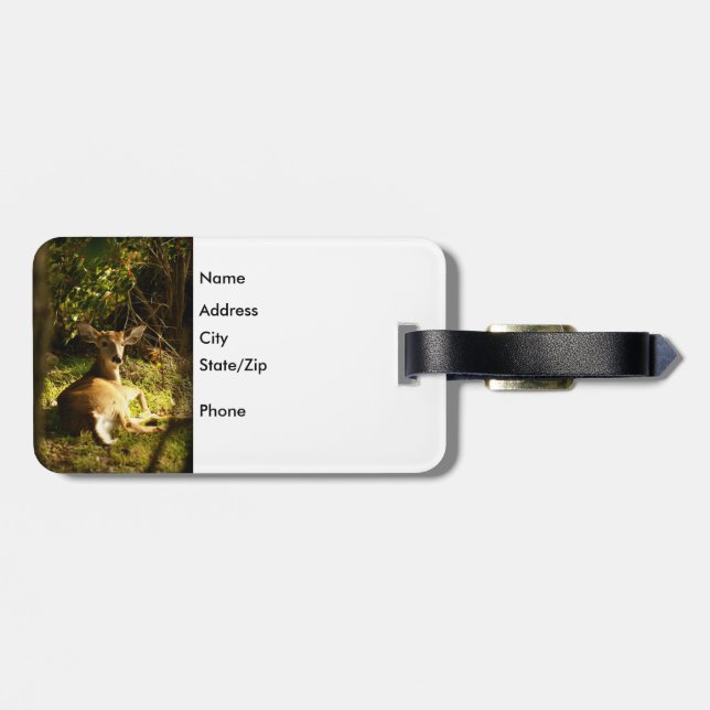 Young Buck Luggage Tag (Back Horizontal)