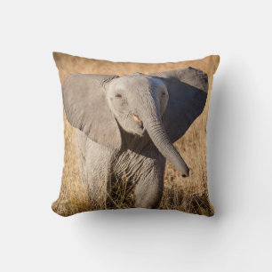 Young Bush Elephant Cushion