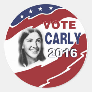 Young Carly Fiorina Classic Round Sticker
