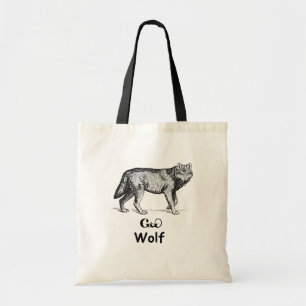 Young Cherokee Wolf Tote Bag