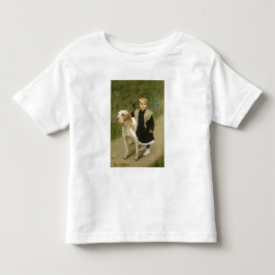 Young Child and a Big Dog (oil on canvas) Toddler T-Shirt