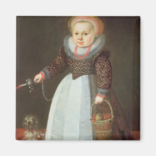 Young Child with a Dog Magnet