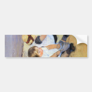 Young Children Playing on the Beach (Mary Cassatt) Bumper Sticker