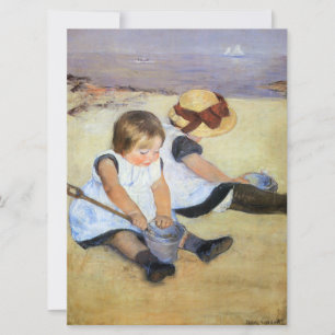 Young Children Playing on the Beach (Mary Cassatt) Card
