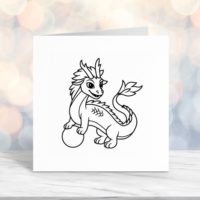 Young Chinese Dragon Self-inking Stamp (Creator Uploaded)