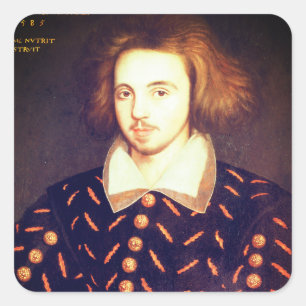 Young Christopher Marlowe Square Sticker