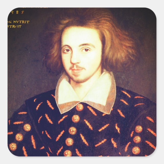 Young Christopher Marlowe Square Sticker (Front)