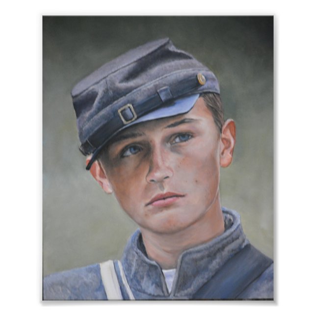 Young Civil War Soldier Portrait Art Photo Print (Front)