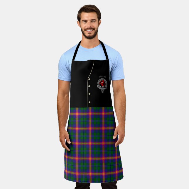 Young Clan Badge & Tartan Kilt Apron (Worn)