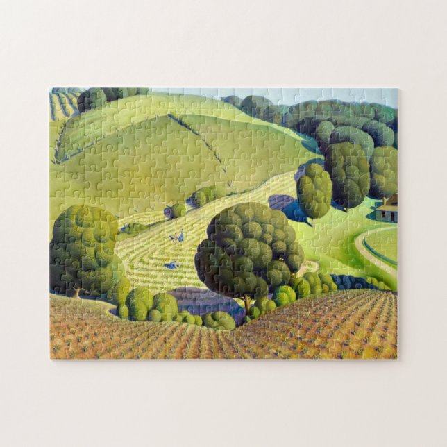 Young Corn, 1931 by Grant Wood Jigsaw Puzzle (Horizontal)