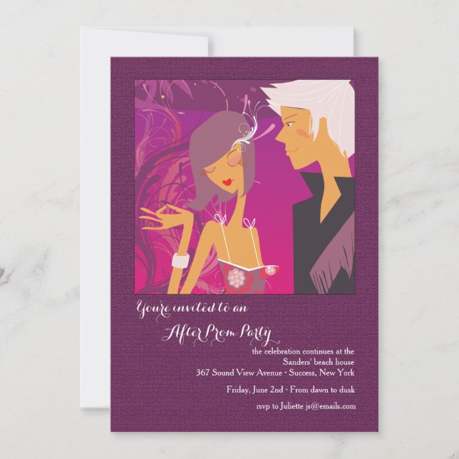 Young Couple After Prom Invitation (Front)