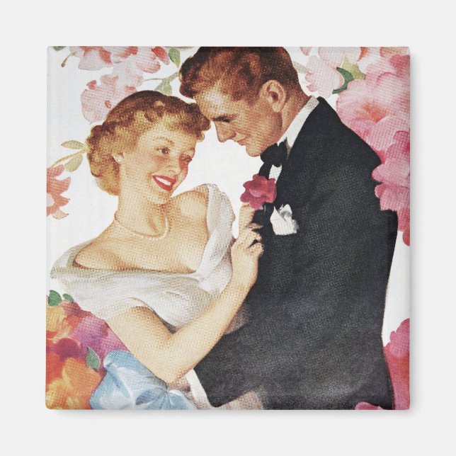 Young couple in formal wear magnet (Front)