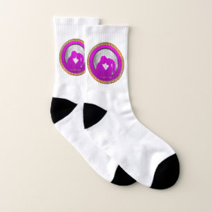 Young couple pink silhouette kissing one another socks