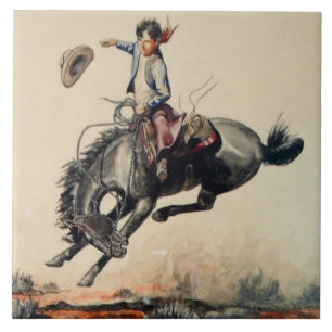 “Young Cowboy” by Will James Ceramic Tile