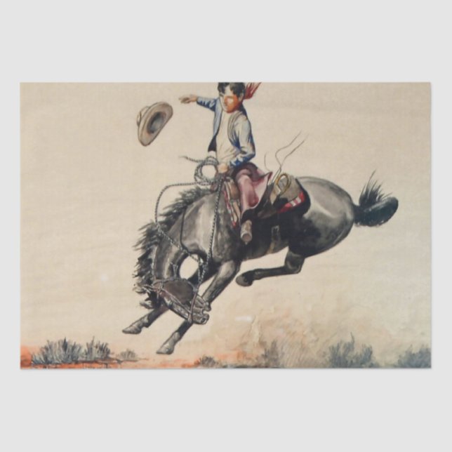 “Young Cowboy” by Will James Tissue Paper (Front)