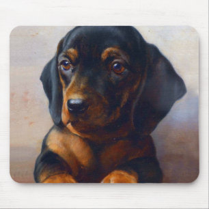 Young Dachshund by Carl Reichert Mouse Pad