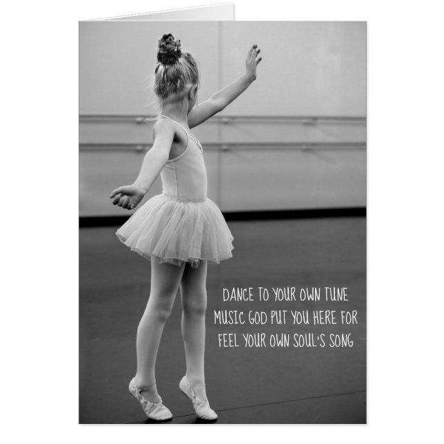 Young Dancer Card - Haiku Verse (Front)
