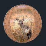Young Deer in Wildflowers with Grungy Texture Art Dartboard<br><div class="desc">This moody artwork of a young deer standing in wildflowers with a grungy textured overlay is sure to please anyone looking to spruce up their cottage decor, hunting lodge or man cave. This contemporary artwork also makes the perfect gift for your favourite nature lover. Don't forget to check out the...</div>