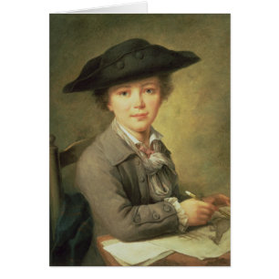 Young draughtsman in black hat, 18th century