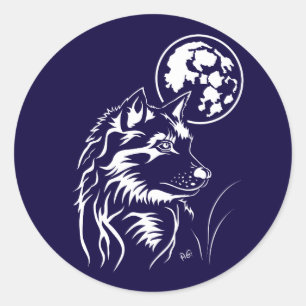 young dreamy wolf sticker