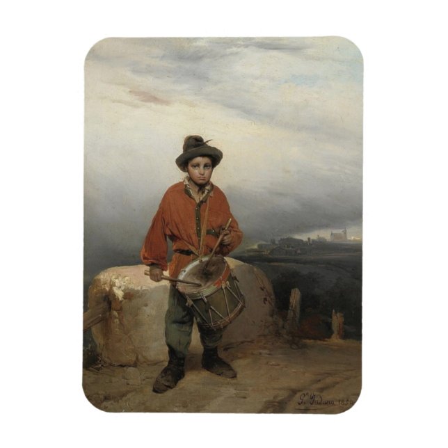 Young Drummer Boy (by Gerolamo Induno) Magnet (Vertical)