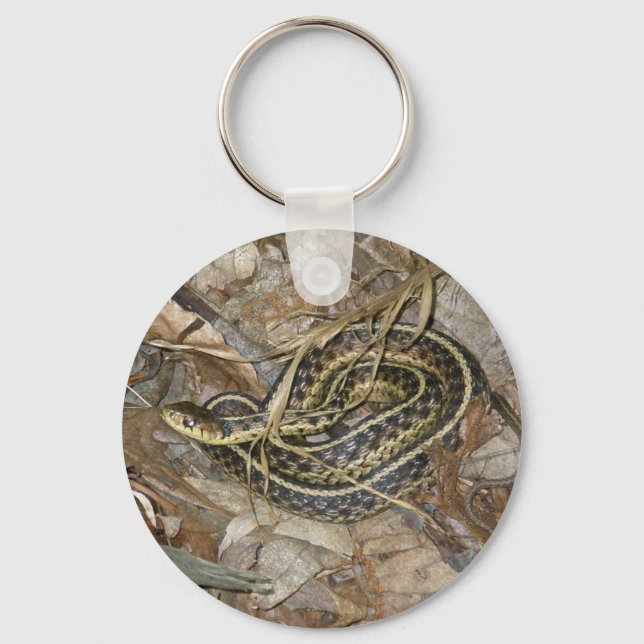 Young Eastern Garter Snake Coordinating Items Key Ring (Front)