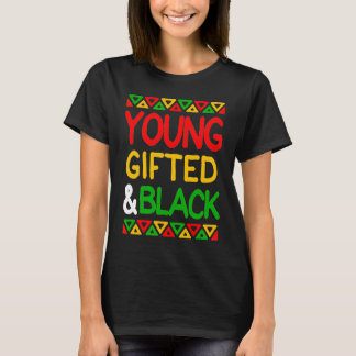Young ed And Black African American Men Women Boy  T-Shirt