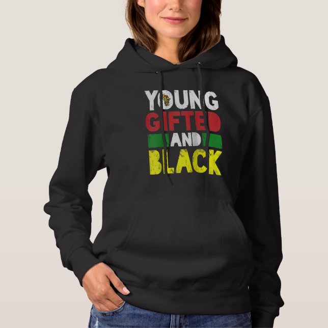 Young ed And Black African Pride Black History Mon Hoodie (Front)