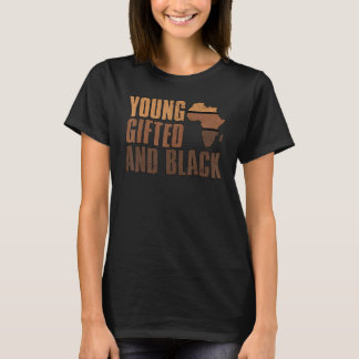 Young ed And Black Girl  Melanin Queen Girls Kids  T-Shirt