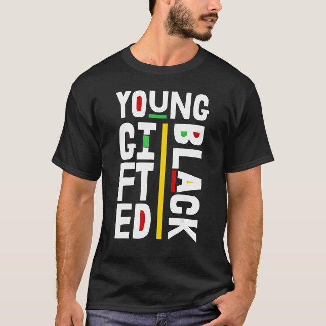 Young ed And Black History Month Retro BLM Melanin T-Shirt (Front)