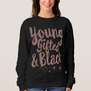 Young ed Black History Month Afro Woman BLM Girl M Sweatshirt