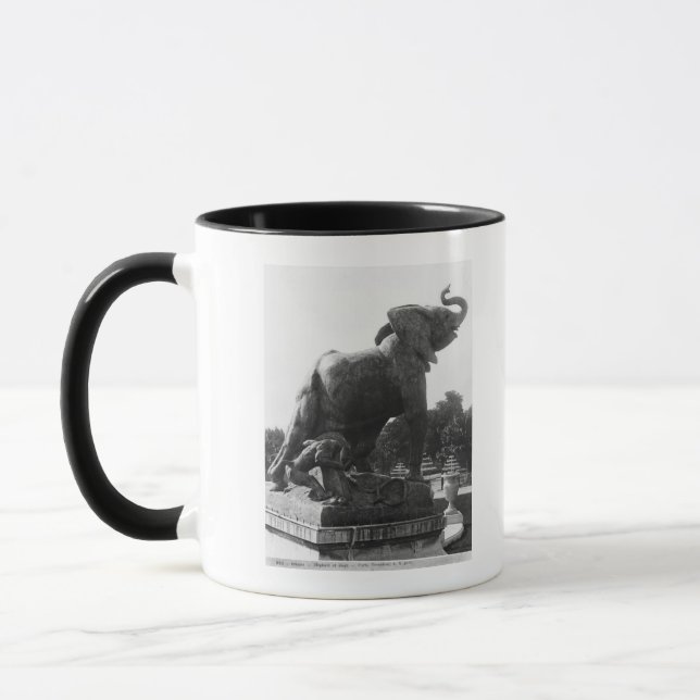 Young Elephant caught in a trap Mug (Left)