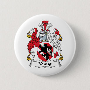 Young Family Crest 6 Cm Round Badge