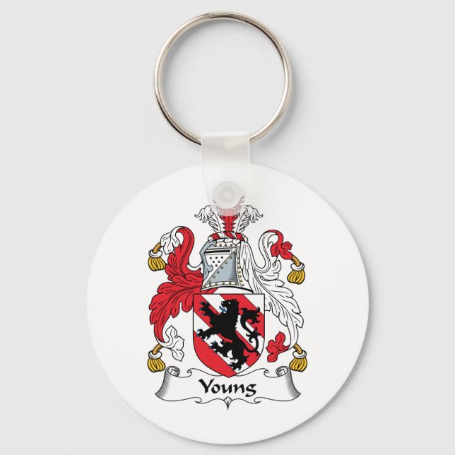 Young Family Crest Key Ring (Front)