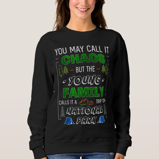 Young Family National Park Vacation Trip Matching Sweatshirt (Front)
