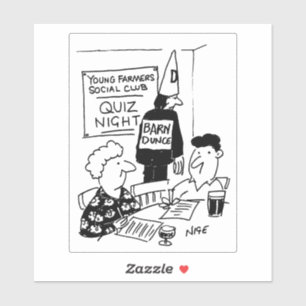 Young Farmers Night Dunce Cartoon.