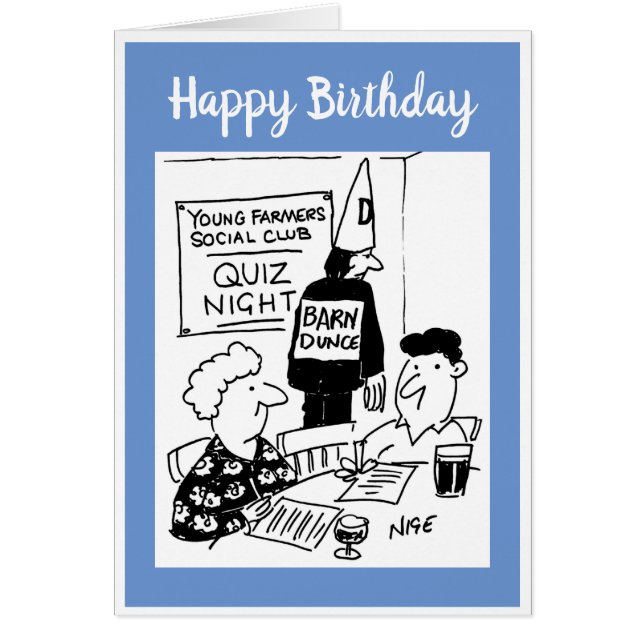 Young Farmers Quiz Night Cartoon (Front)