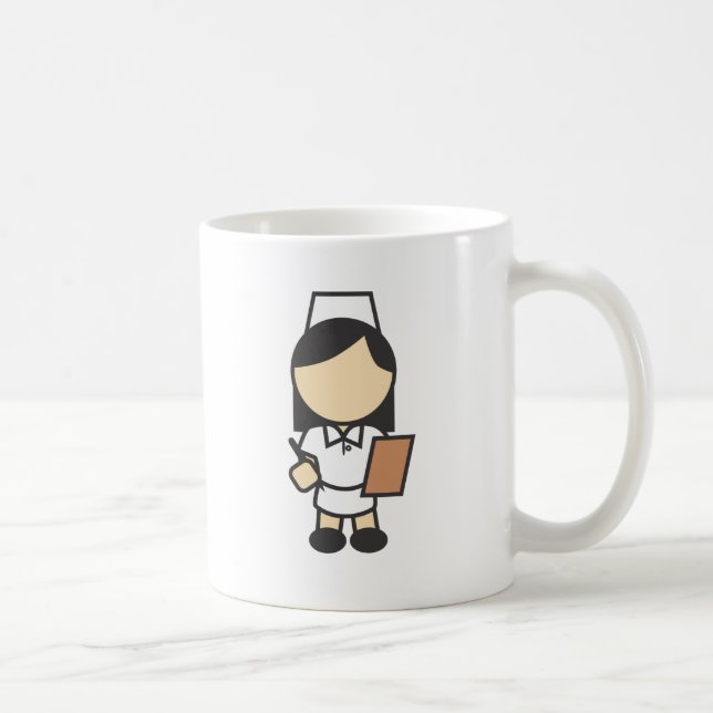 Young Female Nurse Icon Coffee Mug (Right)
