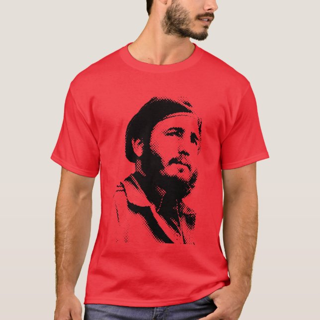 Young Fidel with a dreamy look t-shirt (Front)