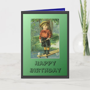 Young fisherman card